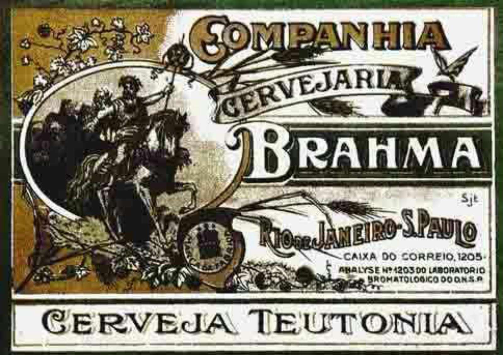 Vintage Brahma Cerveja Teutonia Wall Art