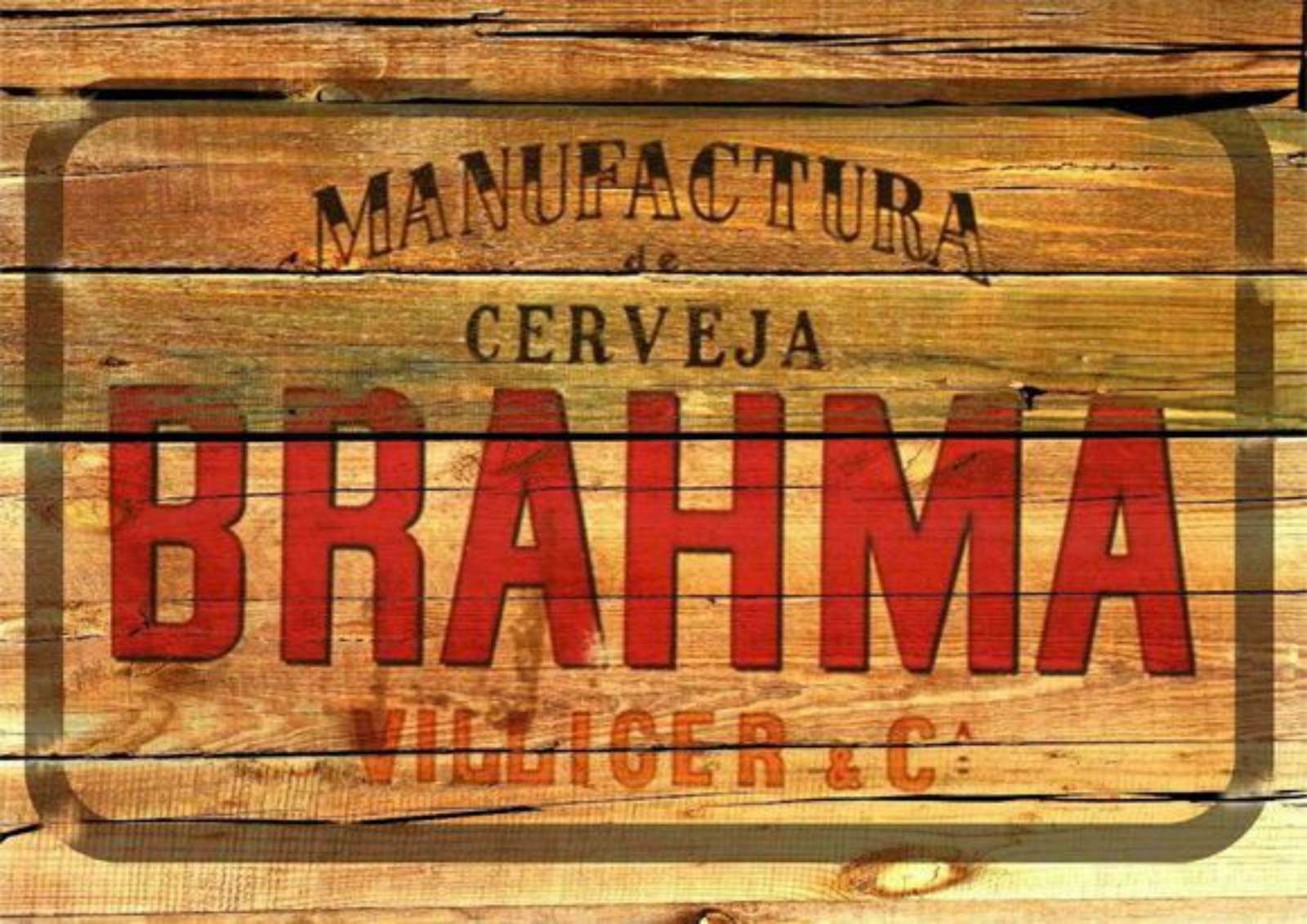 Vintage Brahma Beer Wood Wall Art