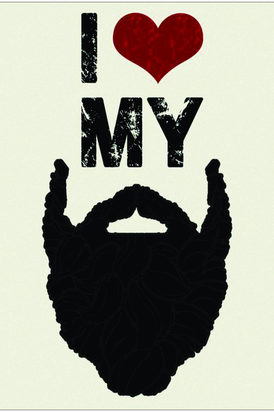 I Love My Beard Graphic Wall Art