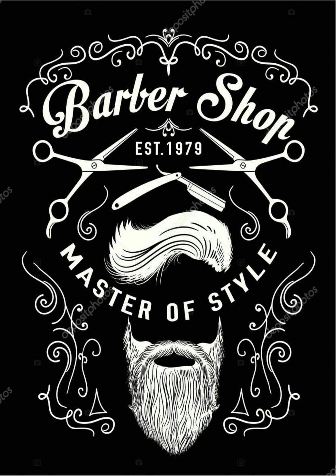 Vintage Barber Shop Master of Style Wall Art