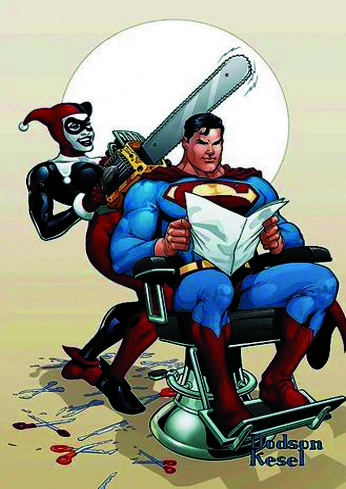 Harley Quinn & Superman Barber Shop Wall Art