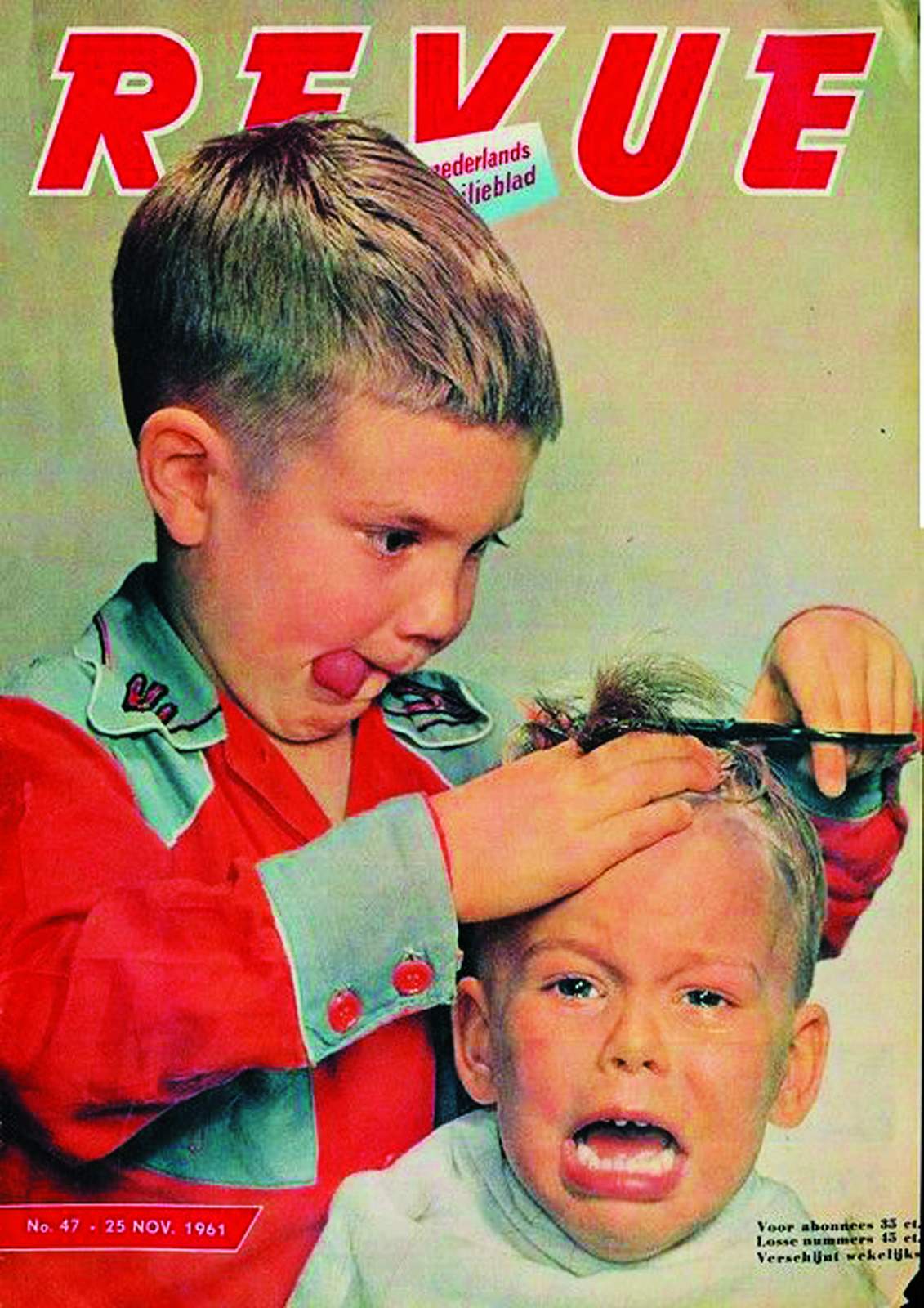 Playful Kid Barber Vintage Cover Wall Art