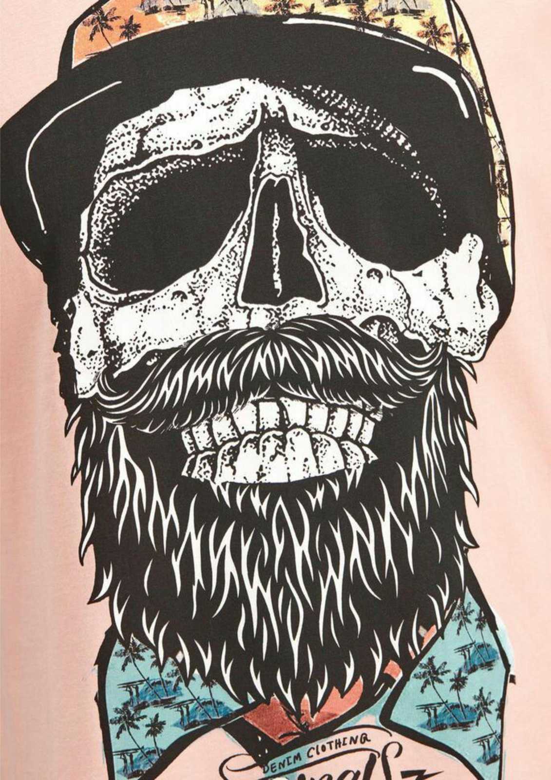 Bearded Skull Tropical Vibes Wall Art