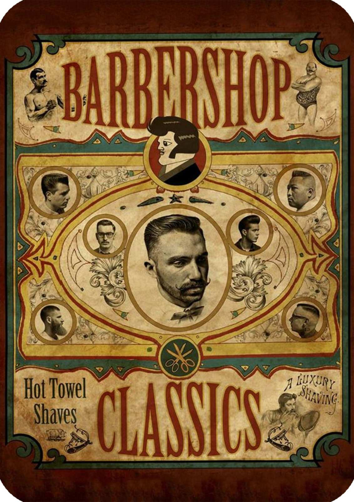 Vintage Barbershop Art Wall Art