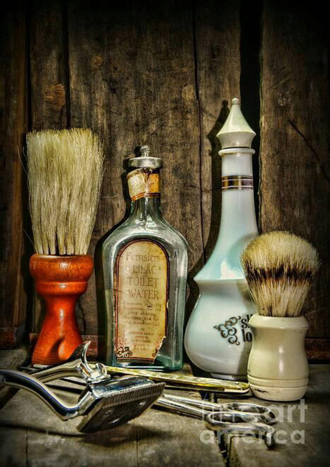 Vintage Barber Shop Essentials Wall Art