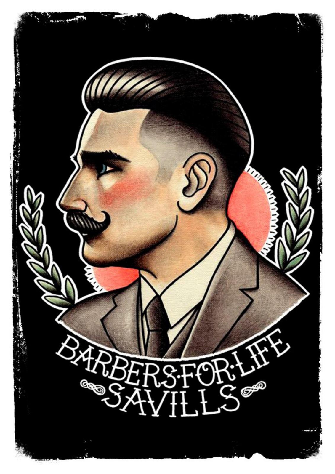 Classic Barber Portrait "Barbers for Life" Wall Art