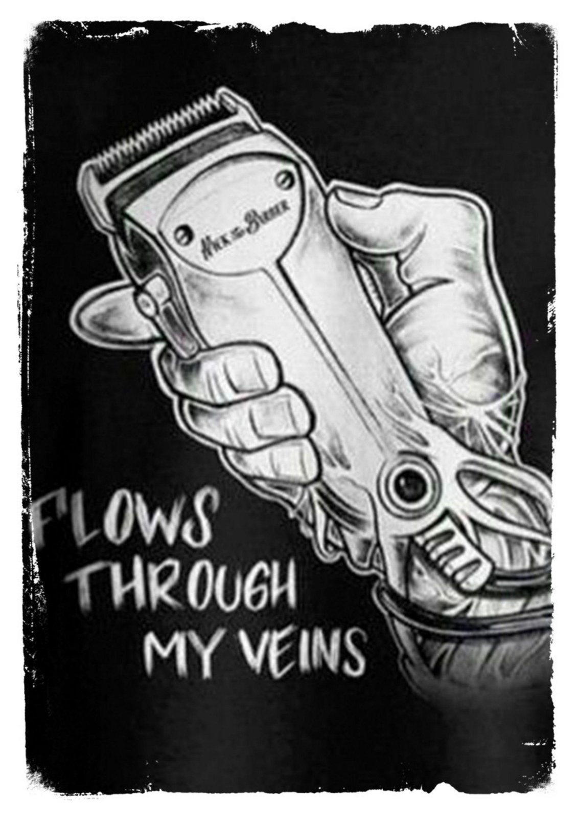 Barber's Passion: Flows Through My Veins Wall Art