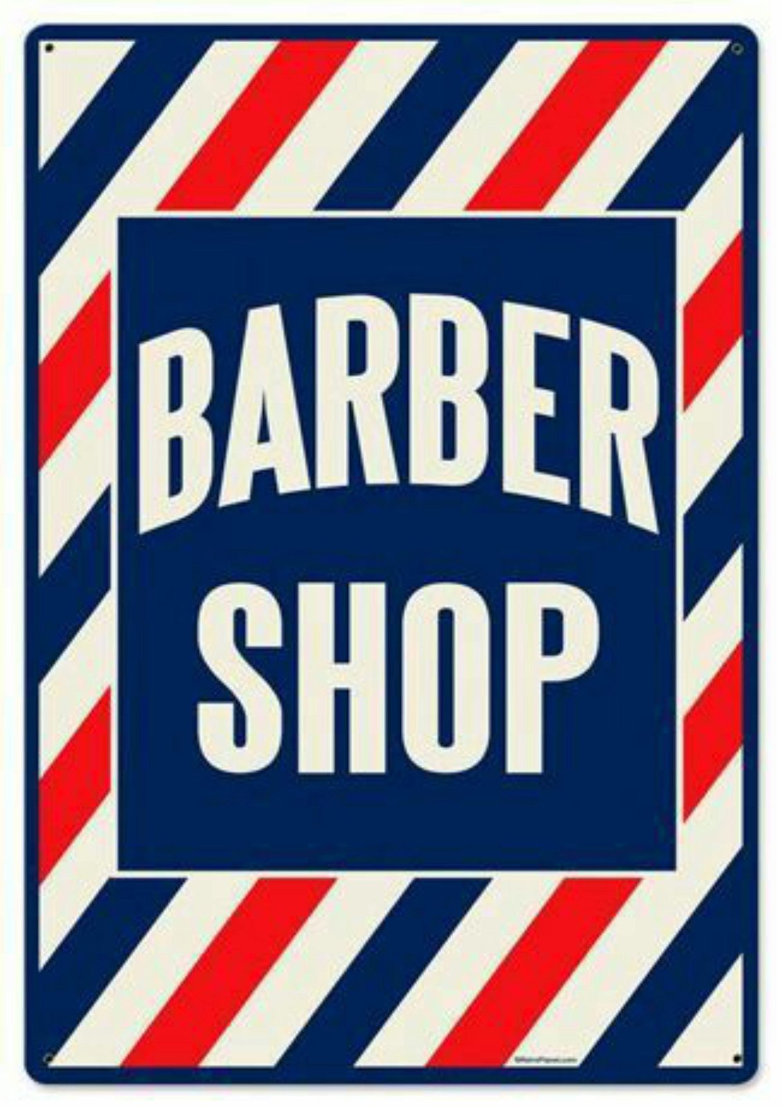 Vintage Barber Shop Stripes Wall Art