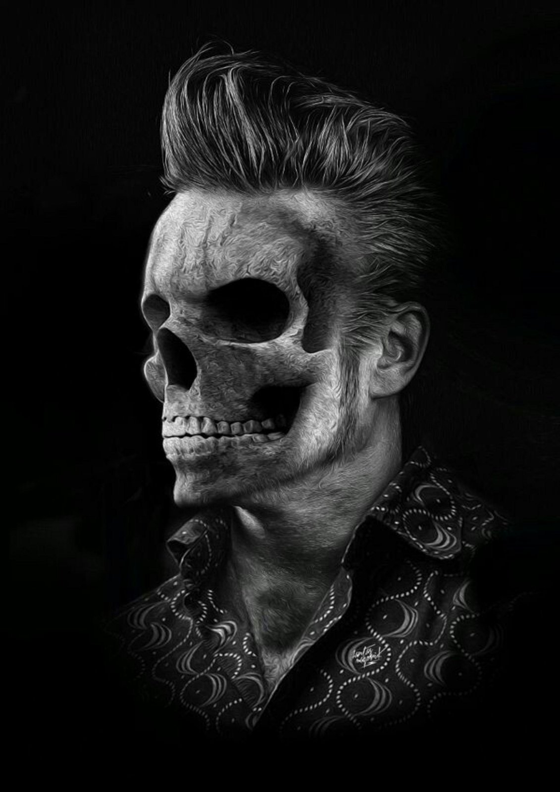 Gothic Skull Portrait Wall Art