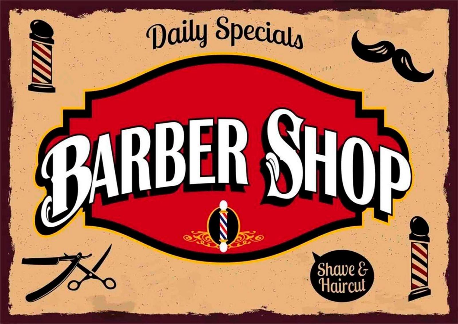 Retro Barber Shop Wall Art