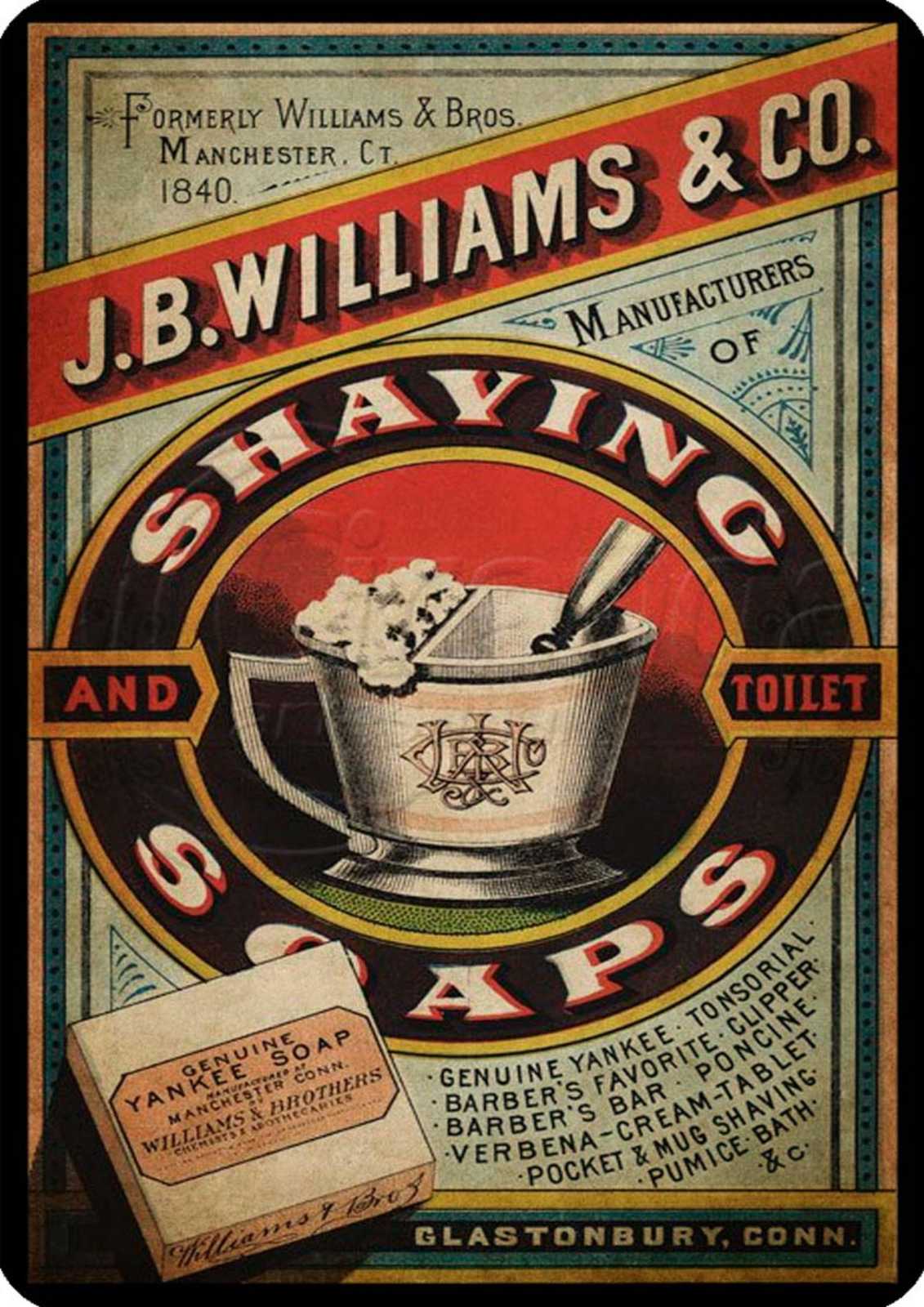Vintage Shaving Soap Poster Wall Art
