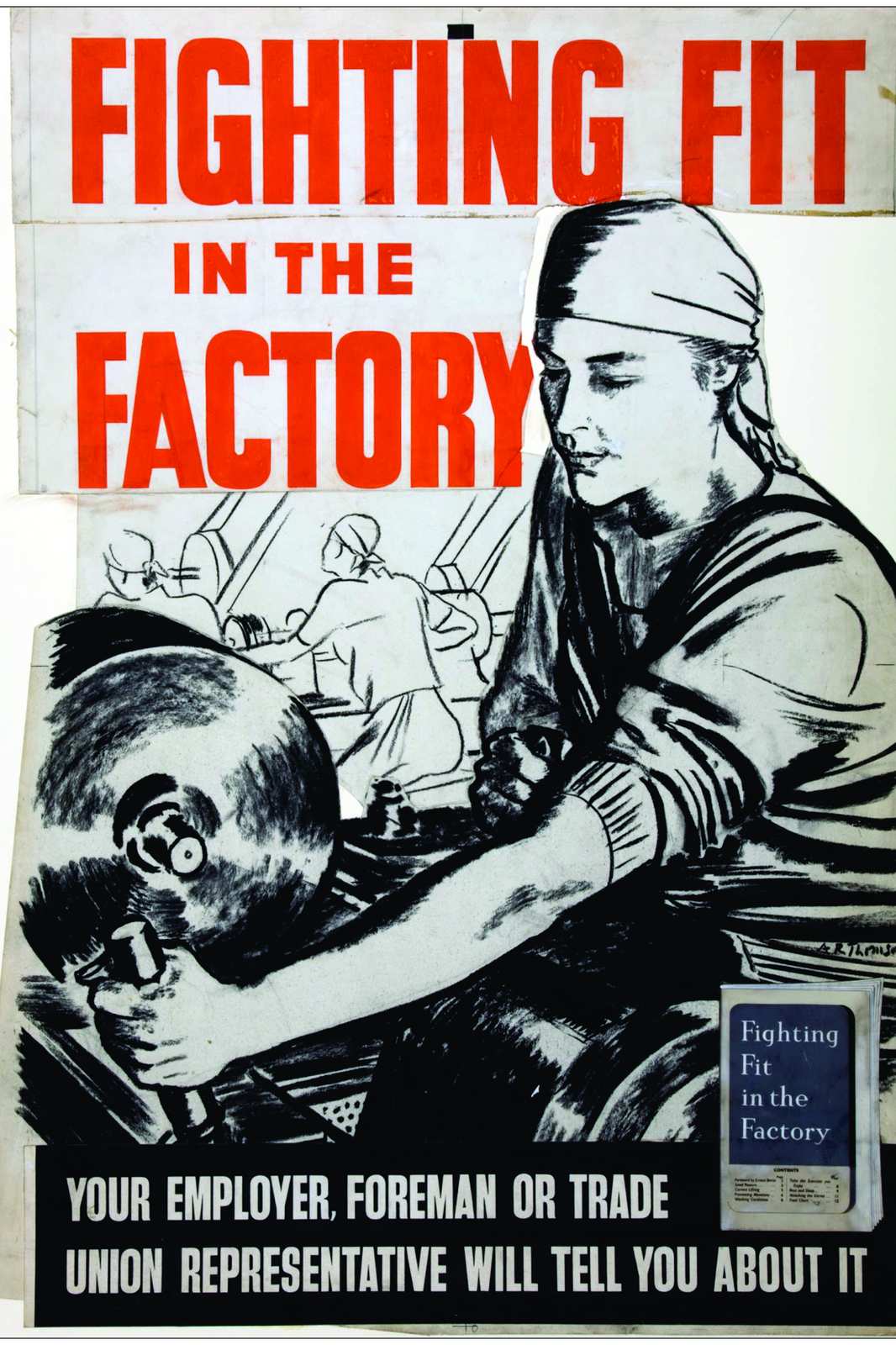 Vintage Factory Worker Art Wall Art