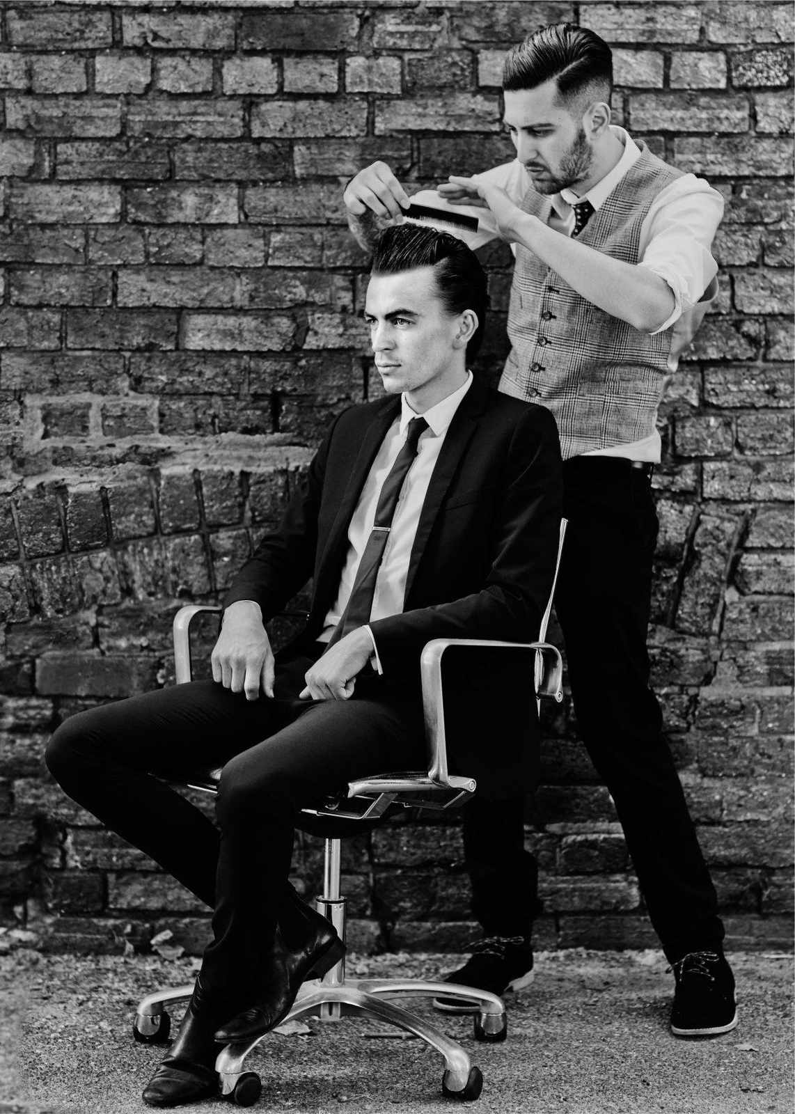 Vintage Barber Style Portrait Wall Art