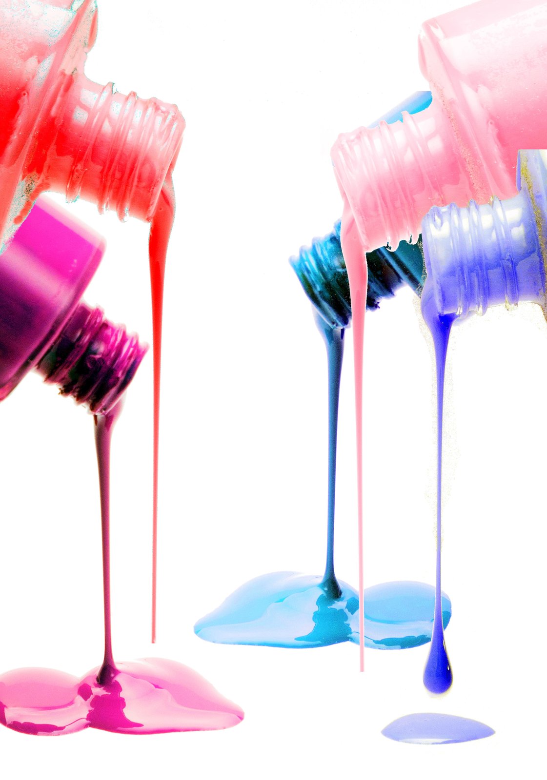 Vibrant Drips Nail Polish Art Wall Art