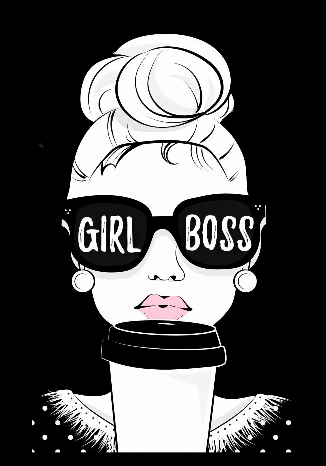 Empowering Girl Boss Coffee Wall Art
