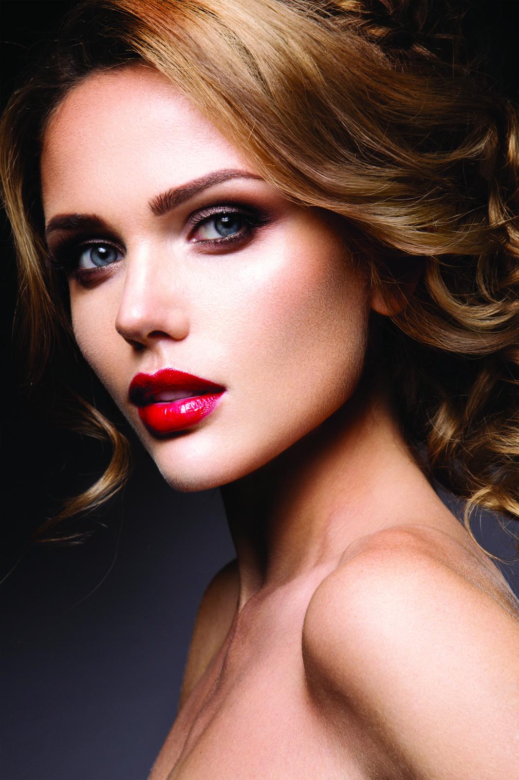 Bold Red Lips Portrait Wall Art