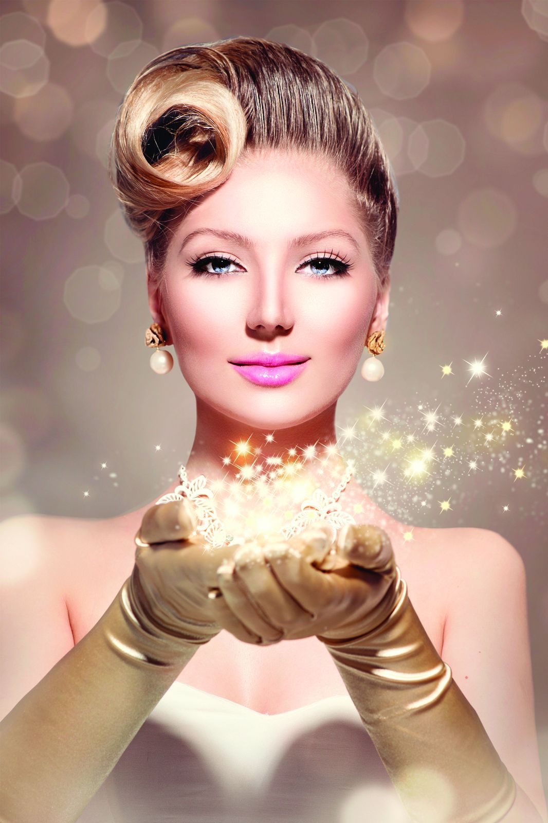 Glamourous Woman with Sparkle Wall Art