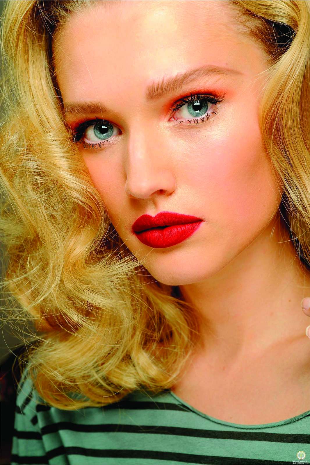 Bold Red Lips & Blue Eyes Pop Art Wall Art
