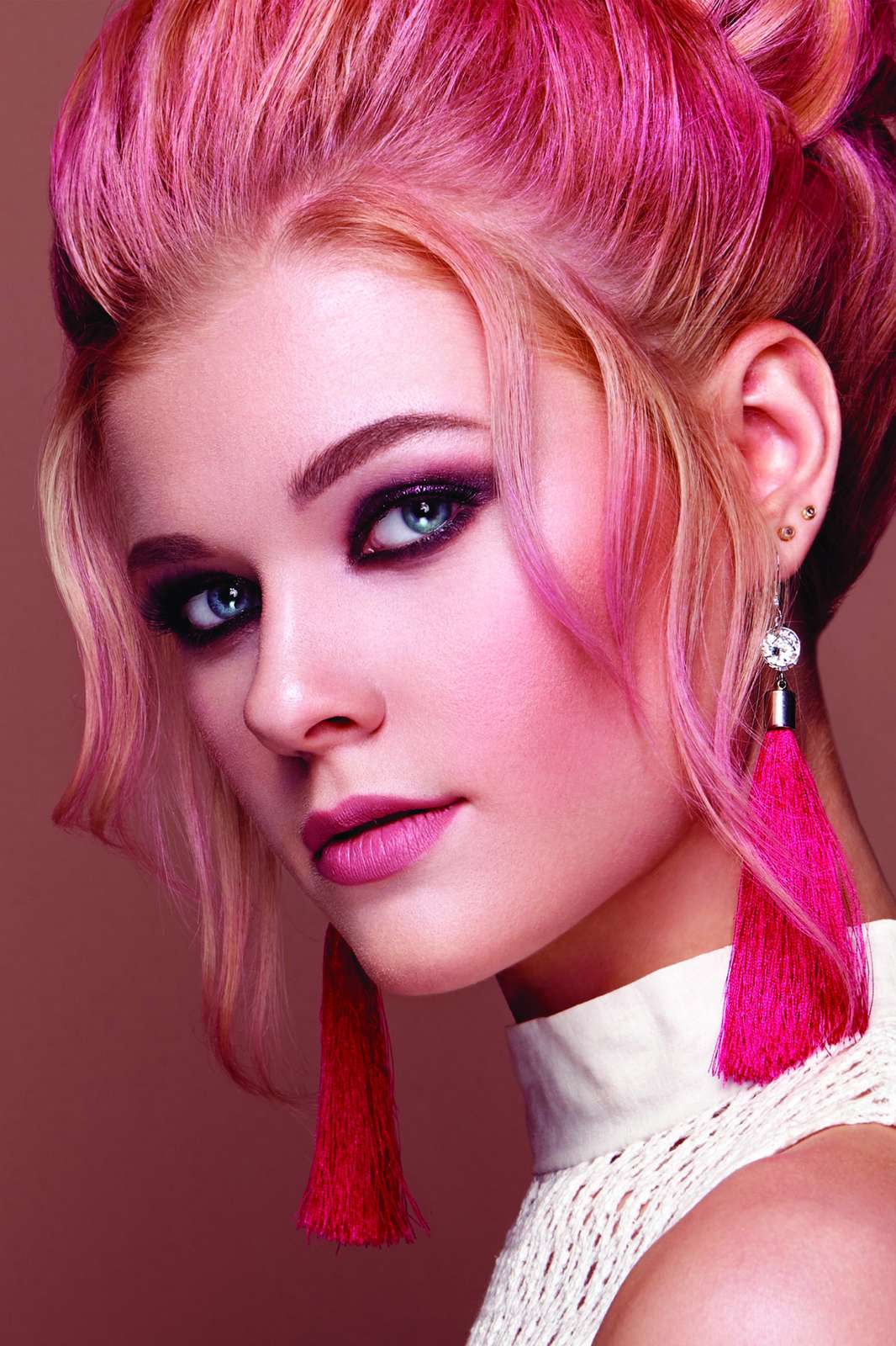 Bold Pink Haired Beauty Wall Art