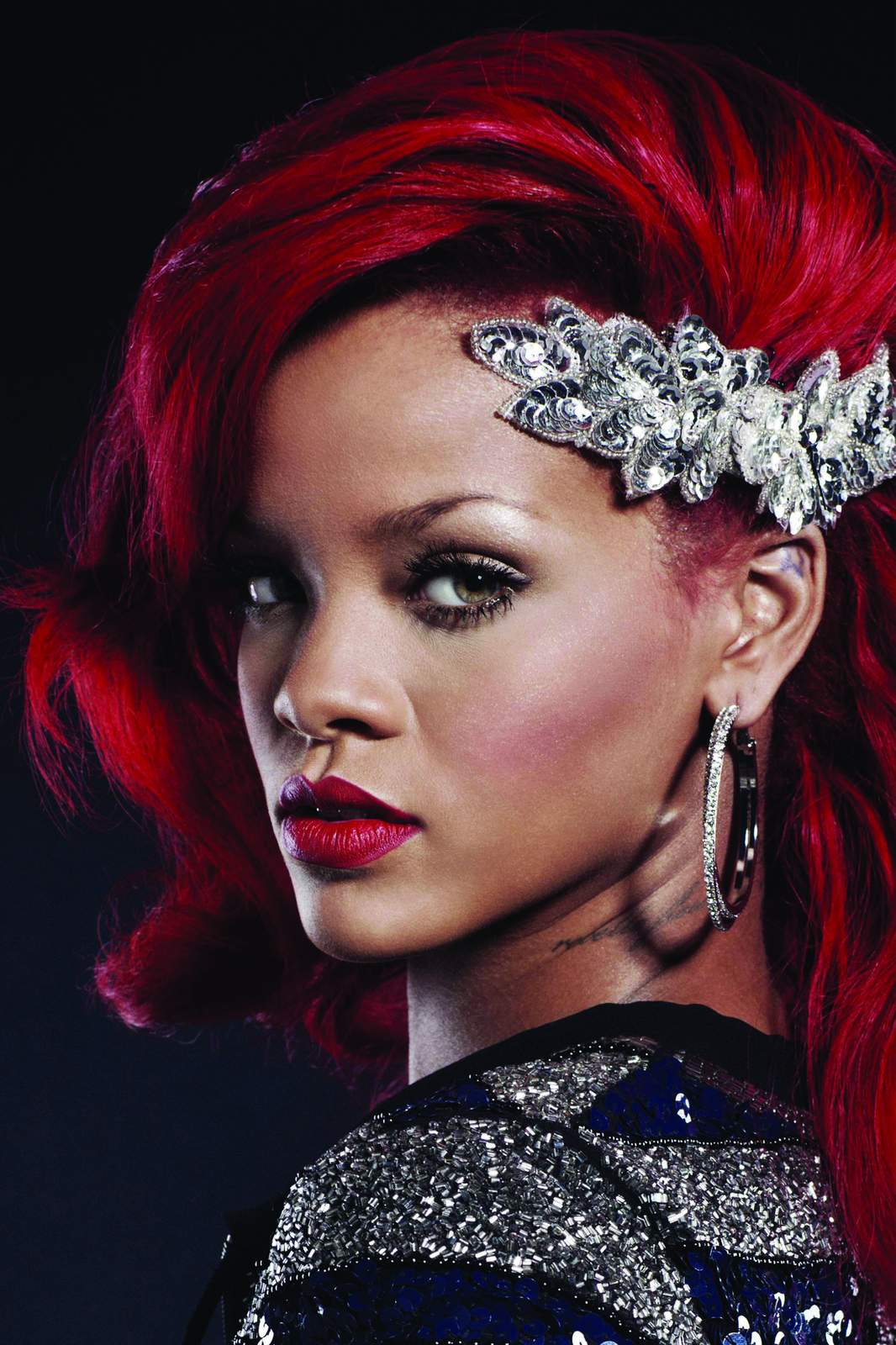 Rihanna Red Hair Glamour Wall Art