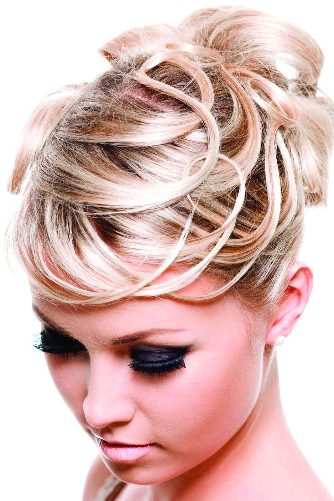 Elegant Blonde Updo & Makeup Wall Art
