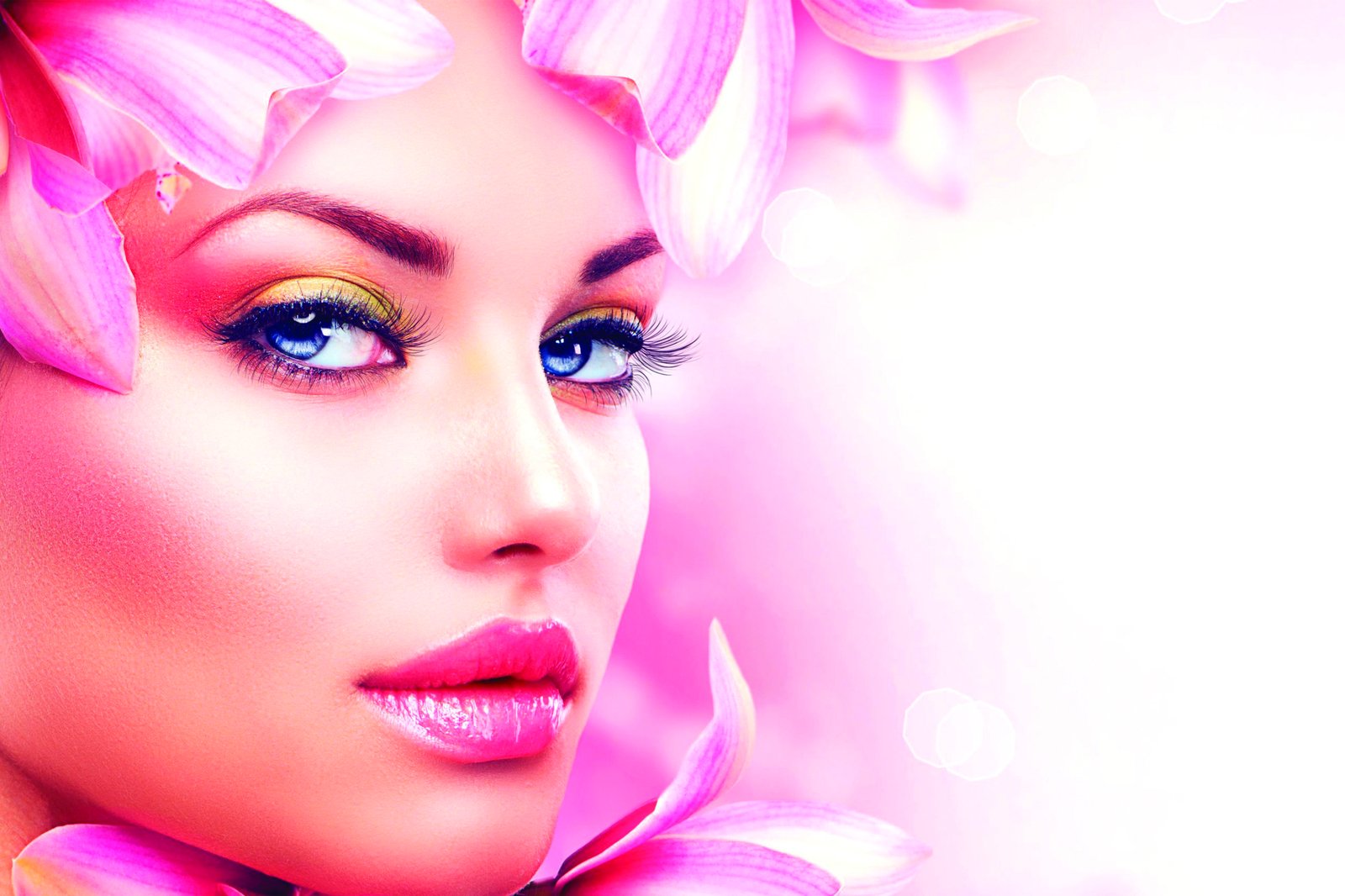 Radiant Beauty Pink Floral Portrait Wall Art