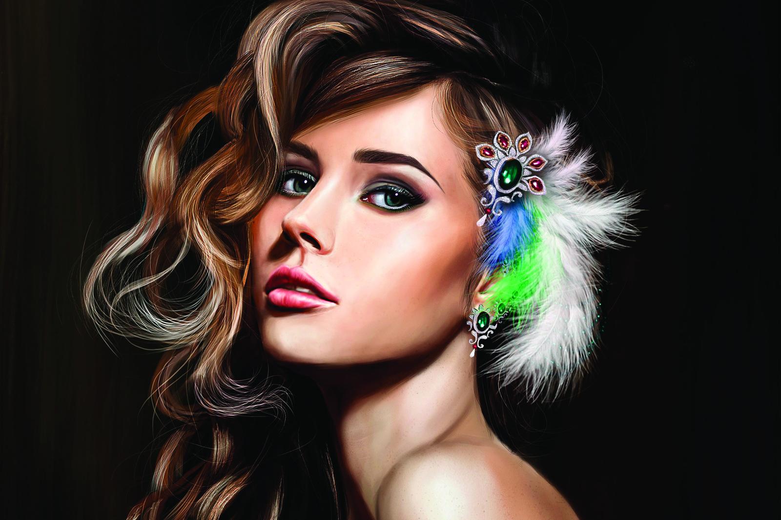 Glamorous Beauty Portrait Wall Art