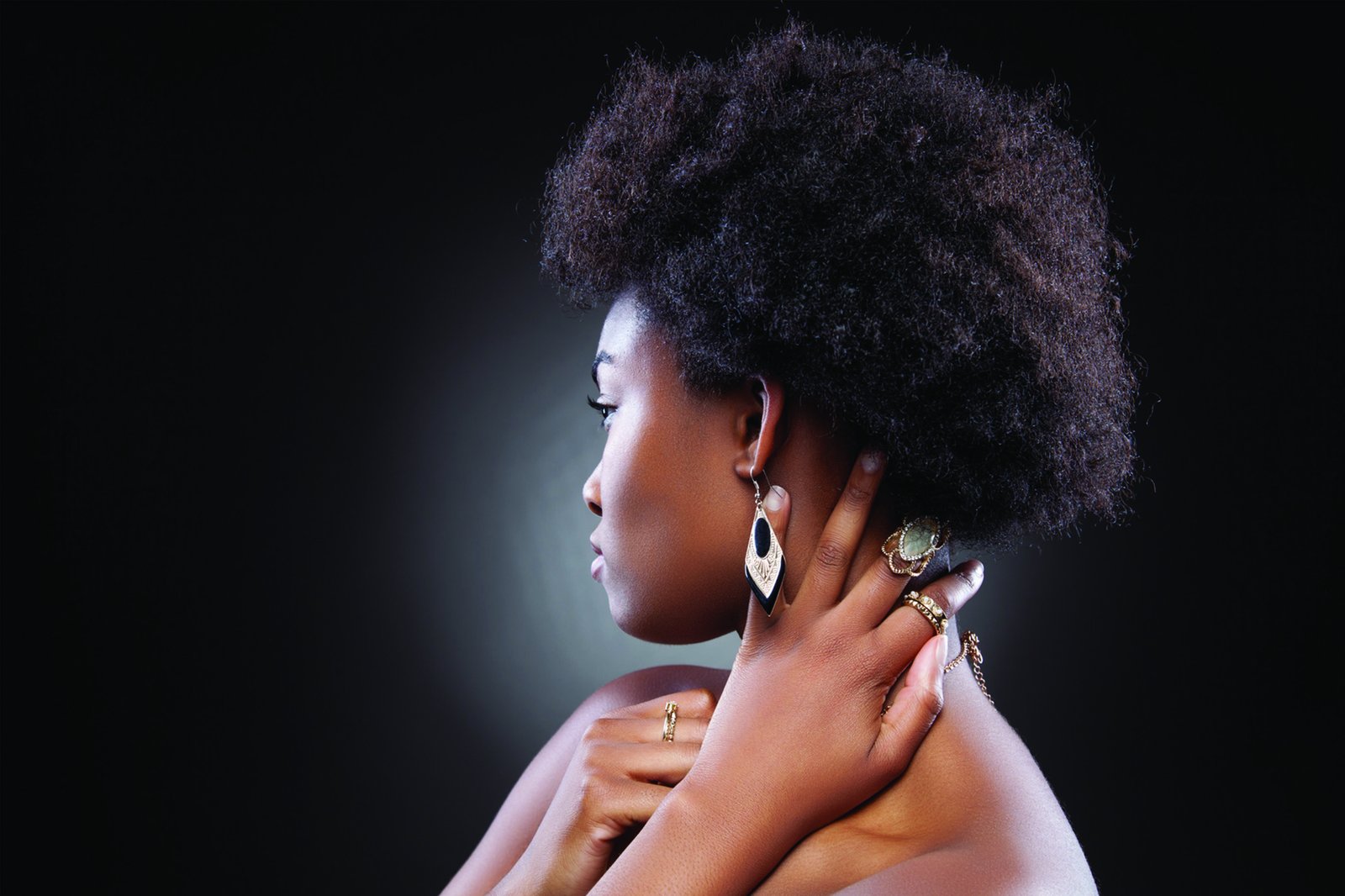 Elegant Black Woman Portrait Wall Art