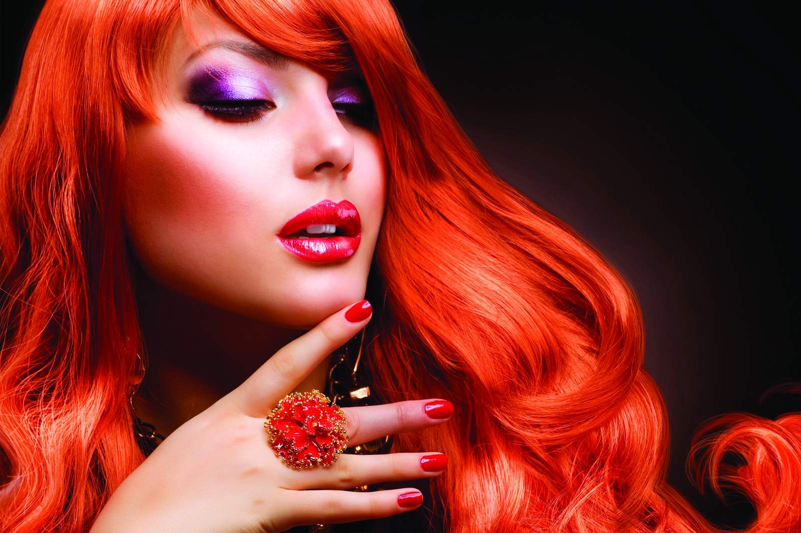 Bold Redhead Glamour Wall Art Wall Art