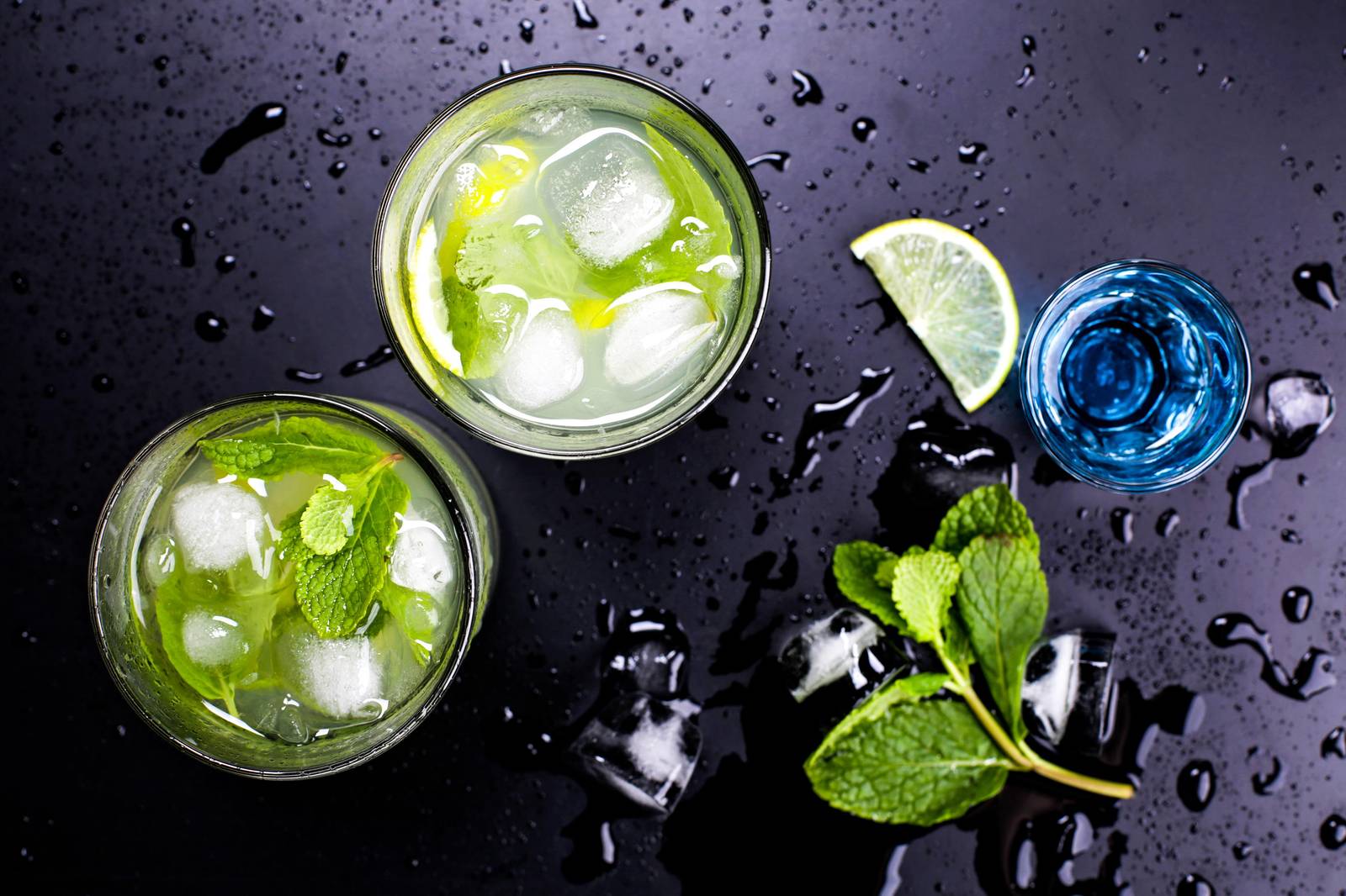 Refreshing Mint & Lime Drinks Wall Art