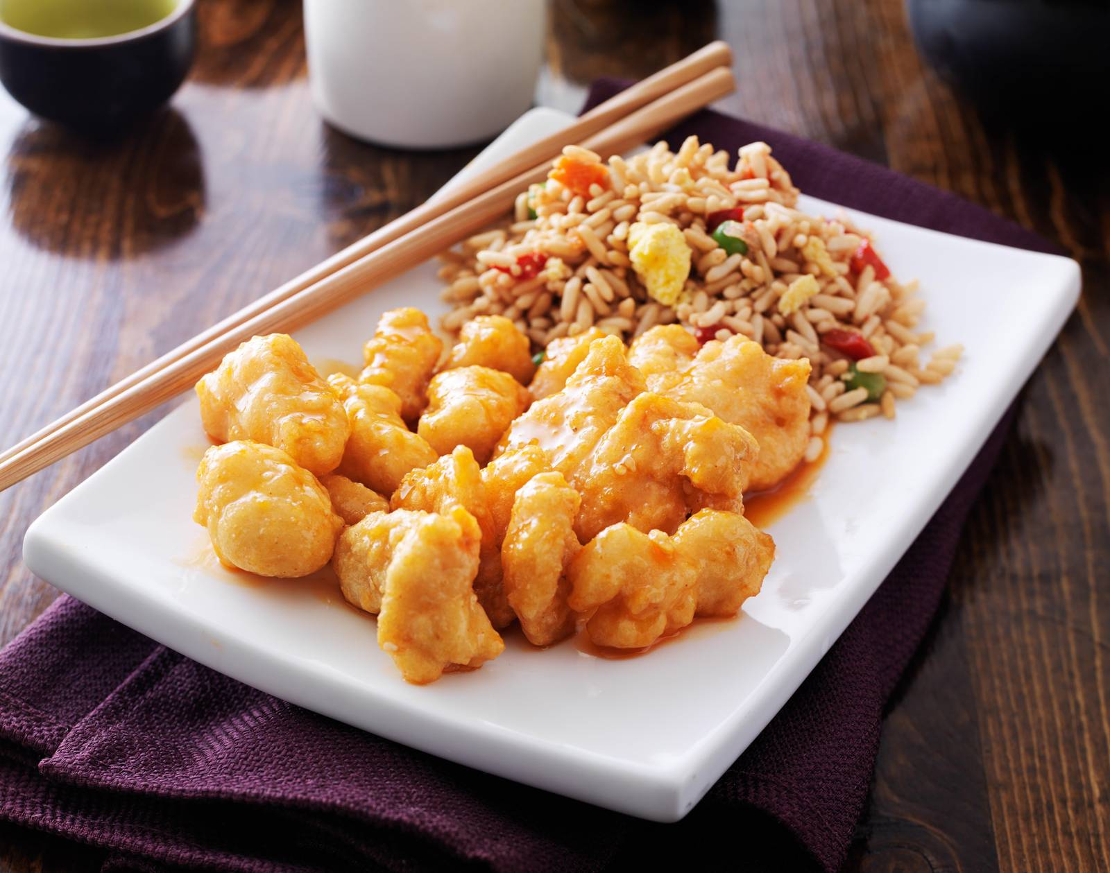 Delicious Orange Chicken & Fried Rice Wall Art
