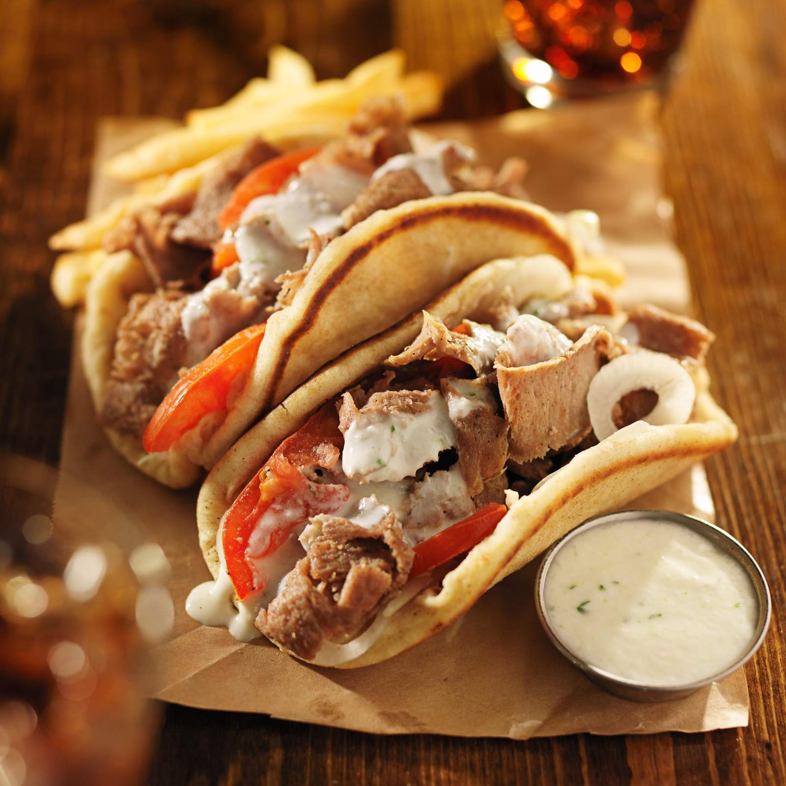 Mouthwatering Gyros & Fries Wall Art