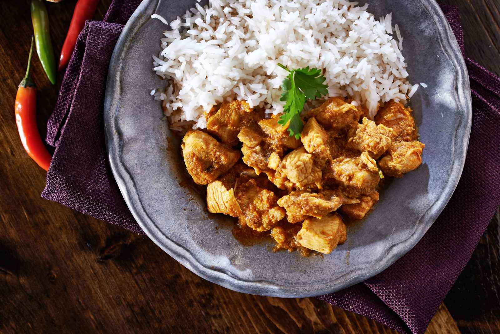 Spicy Chicken Curry & Rice Food Wall Art