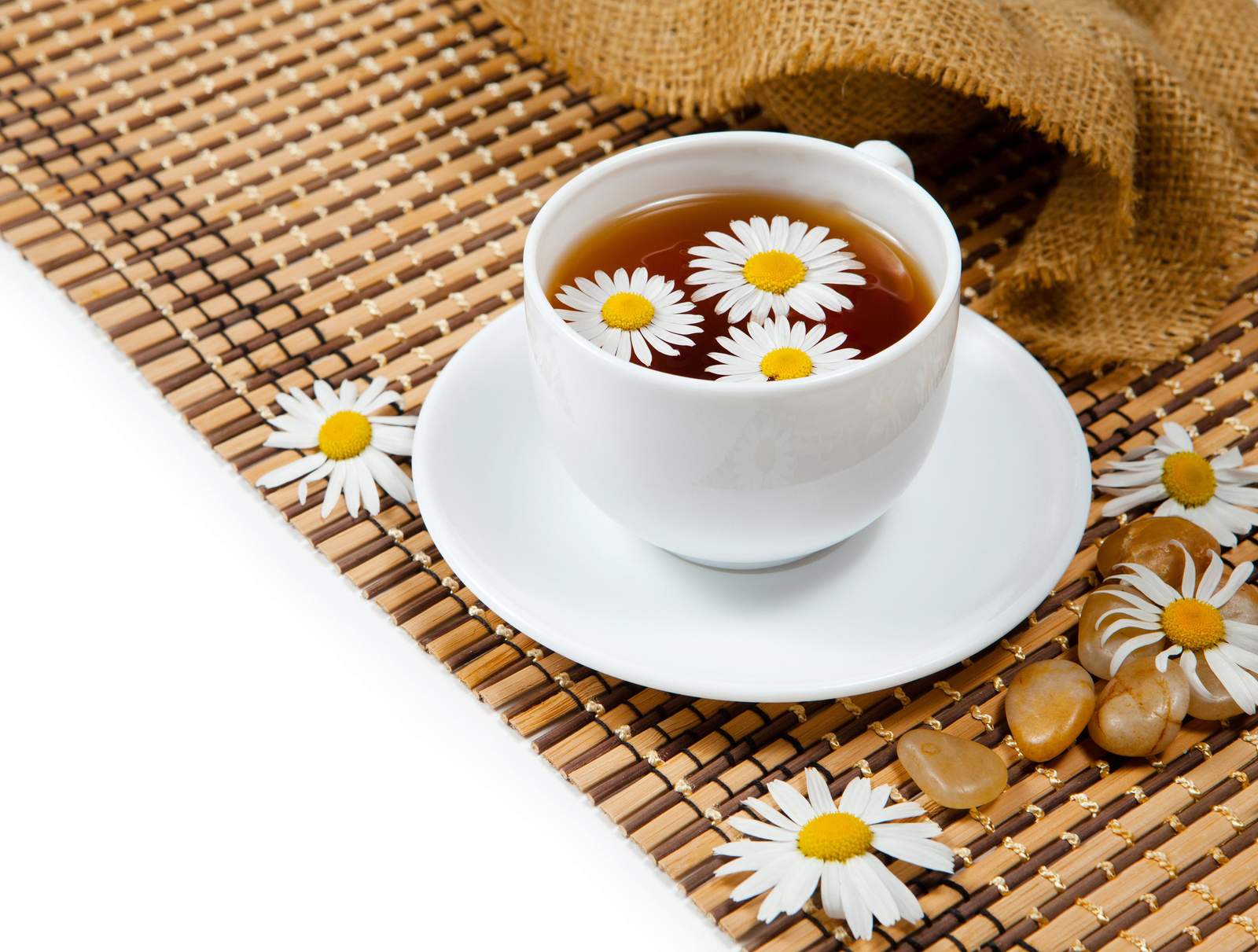 Serene Daisy Tea & Zen Stones Wall Art