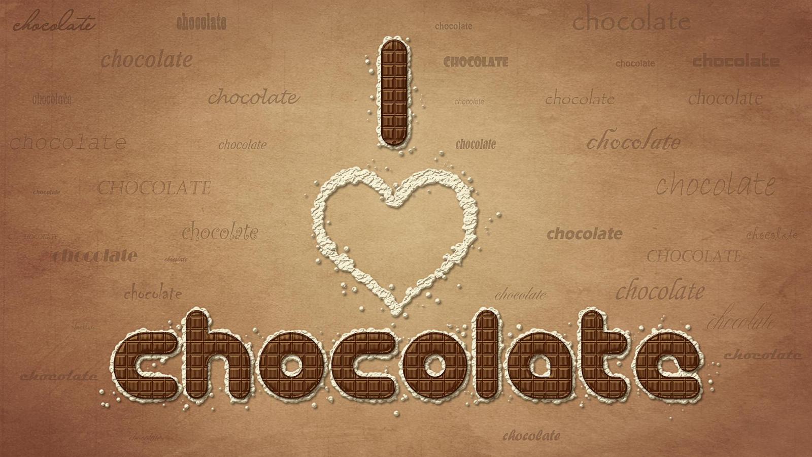 I Love Chocolate Word Art Wall Art