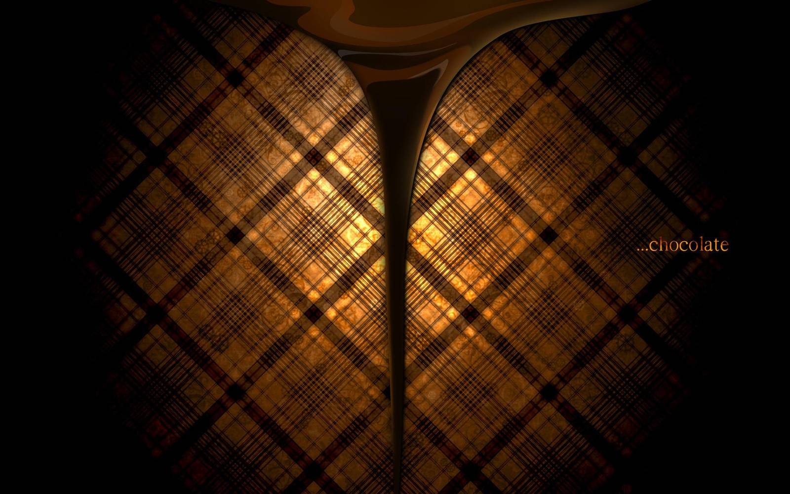 Luxurious Chocolate Drip Tartan Wall Art