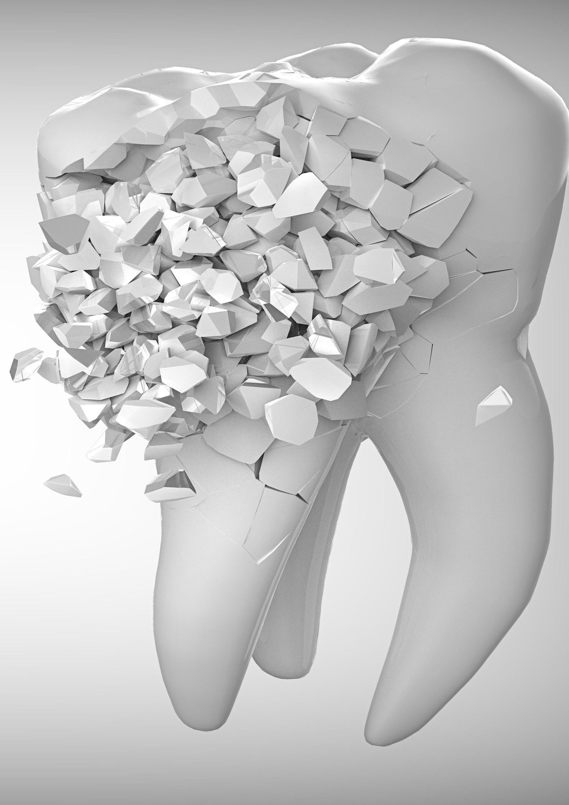 Abstract Tooth Bursting Wall Art