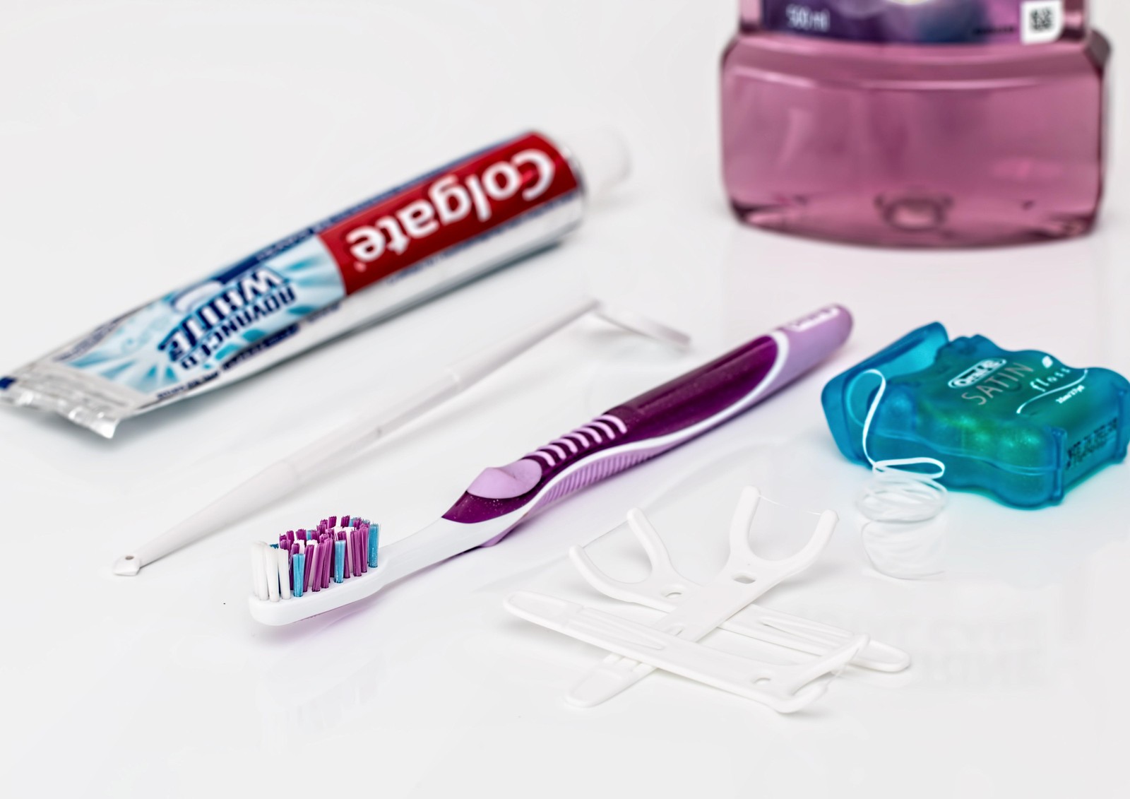 Oral Hygiene Essentials Toothbrush & Floss Wall Art