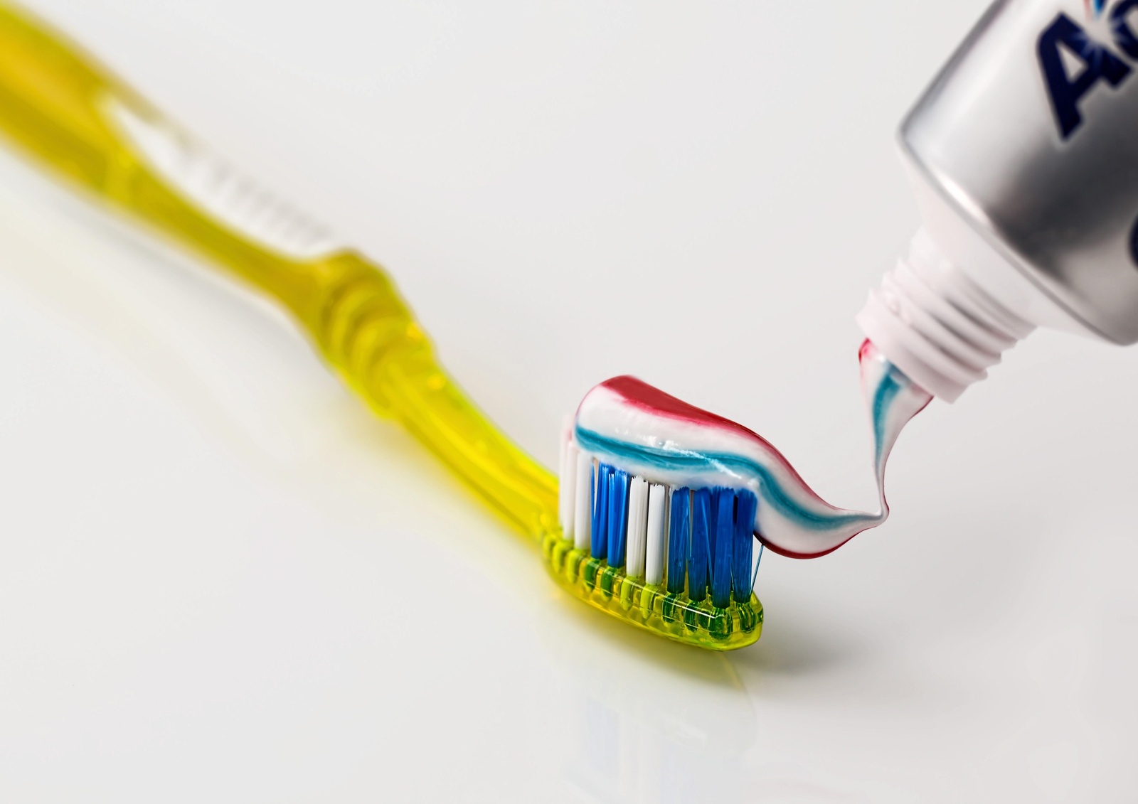 Vibrant Freshness: Toothpaste & Brush Wall Art