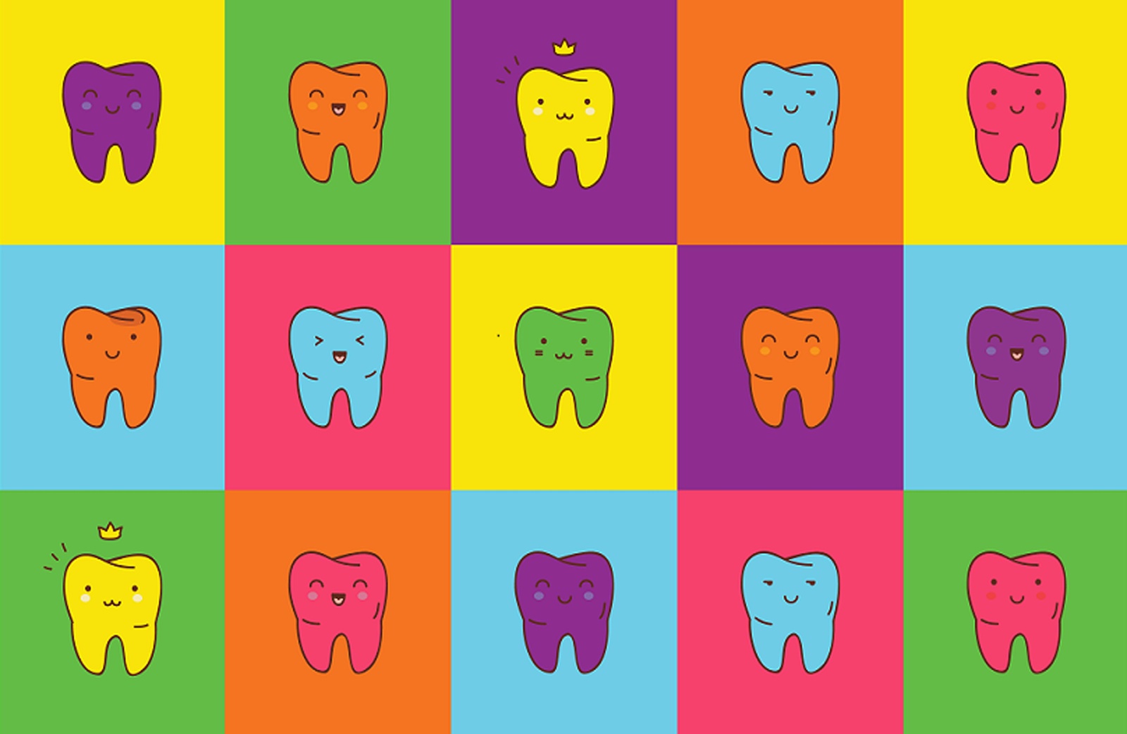 Happy Tooth Pop Art Wall Art