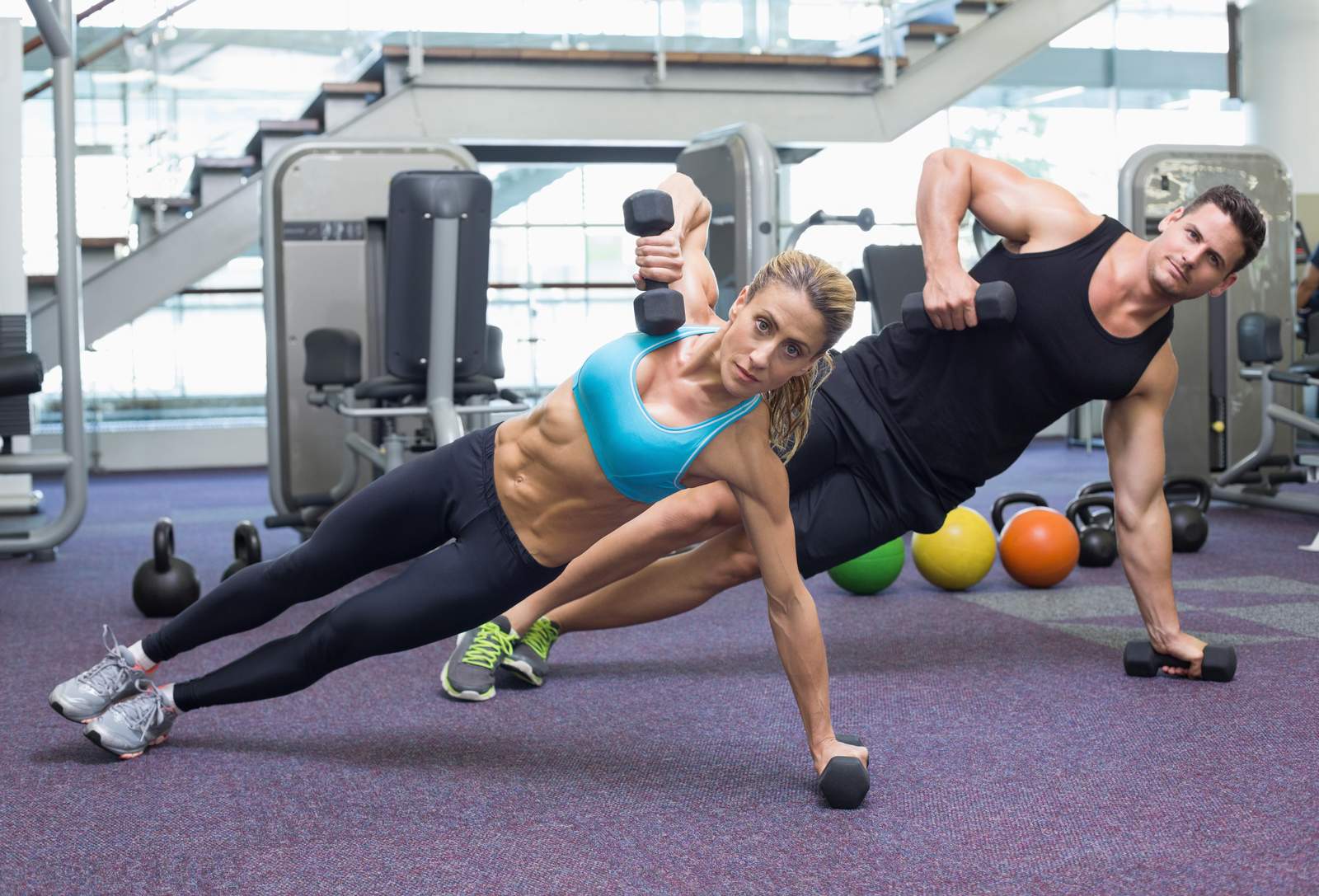 Fit Couple Strength Workout Wall Art