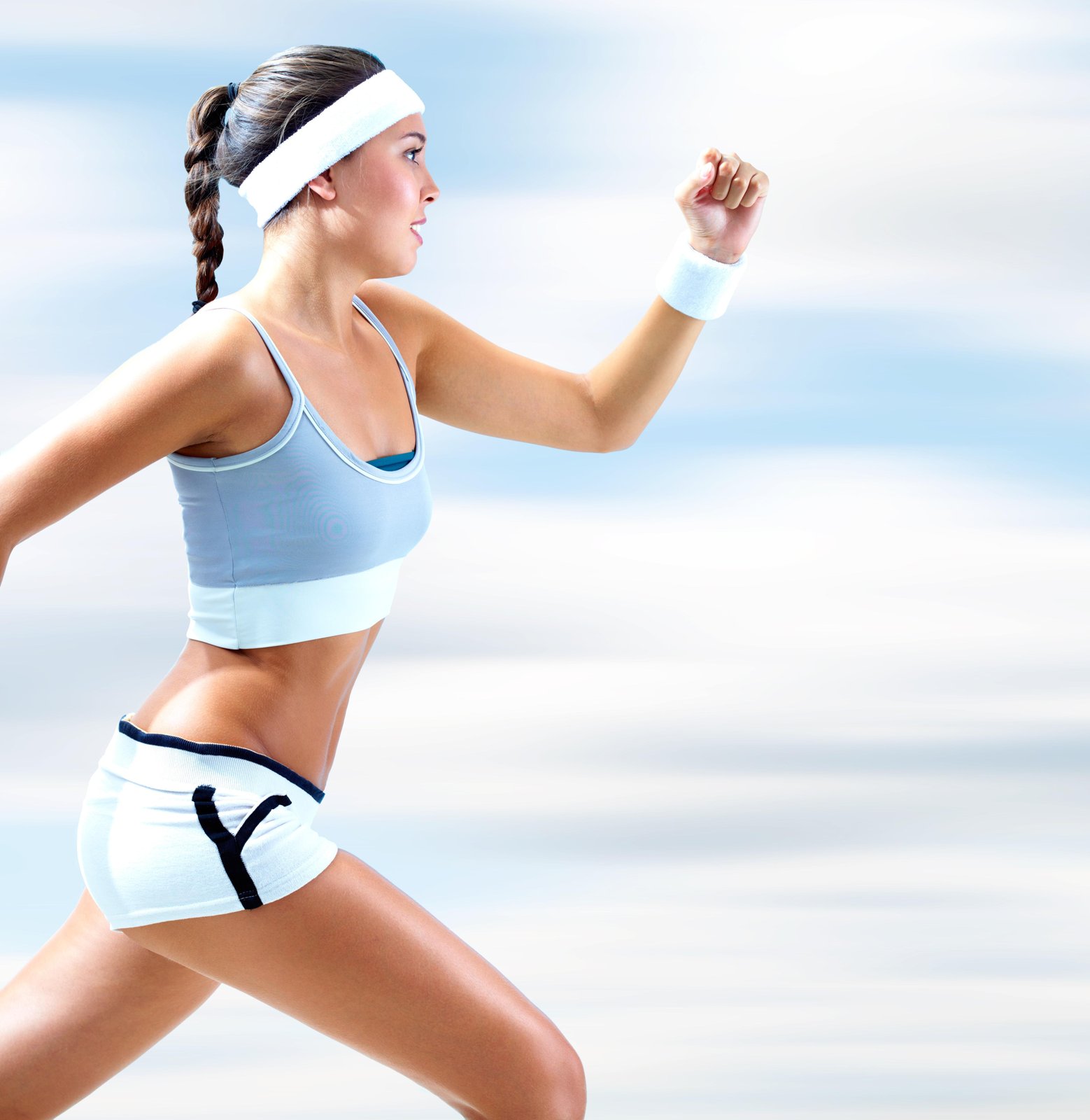 Fitness Motivation Woman Running Wall Art