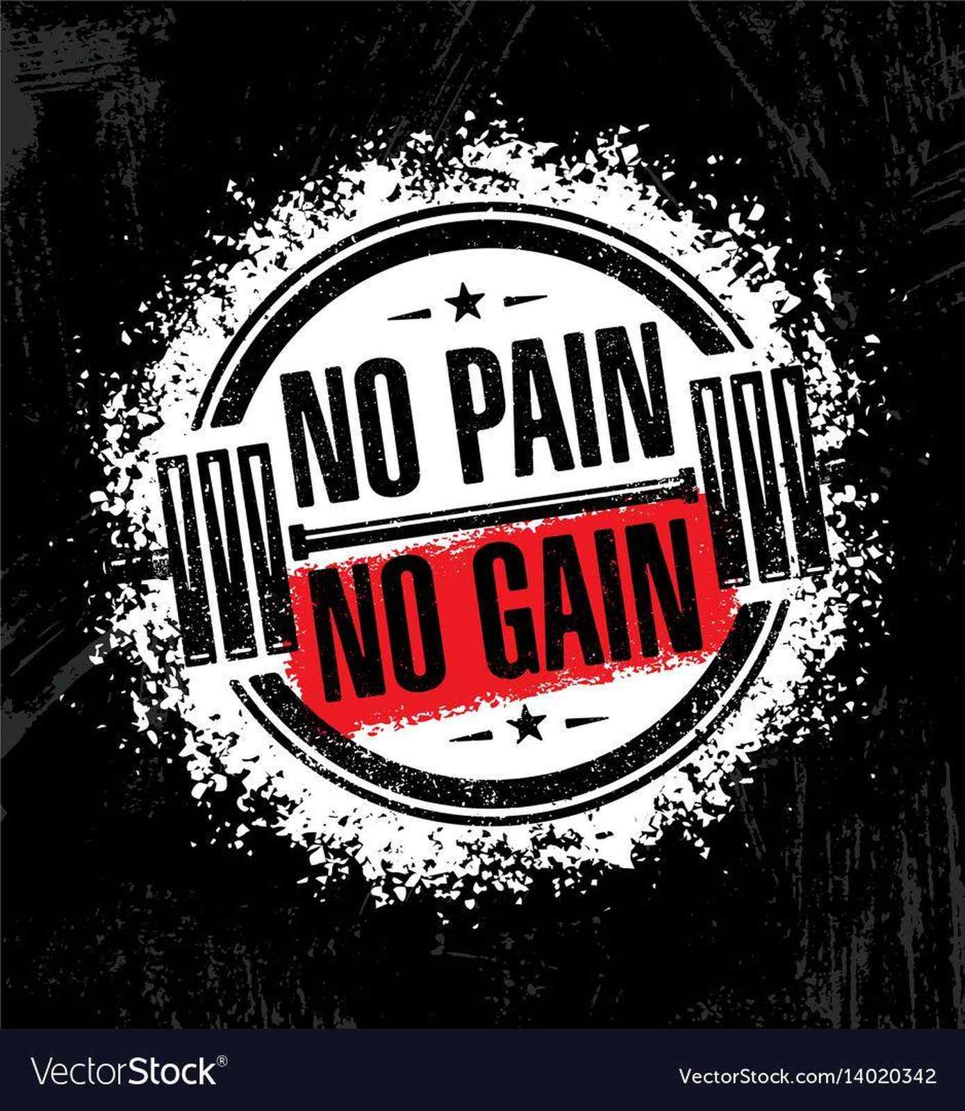 Motivational Fitness 'No Pain No Gain' Wall Art