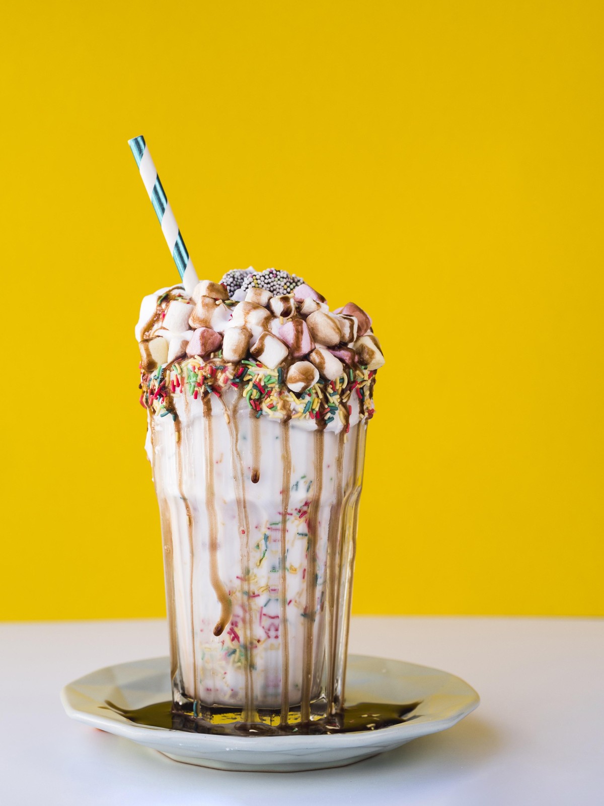Vibrant Marshmallow Milkshake Wall Art