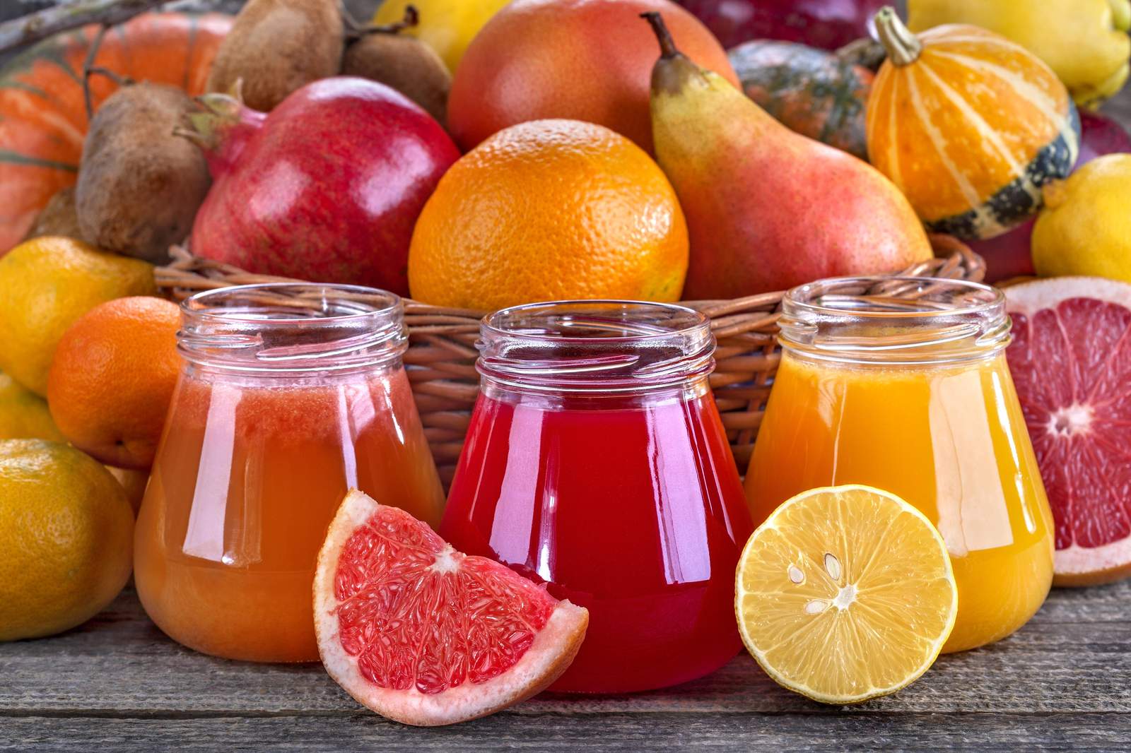 Vibrant Fruit Juices & Harvest Bounty Wall Art