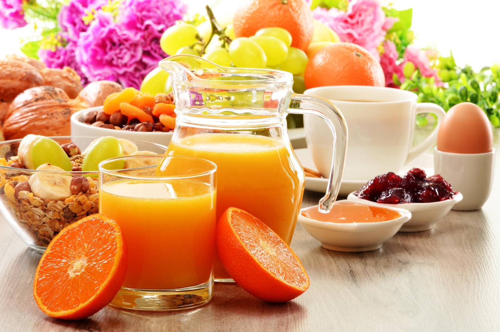 Vibrant Orange Juice Breakfast Wall Art