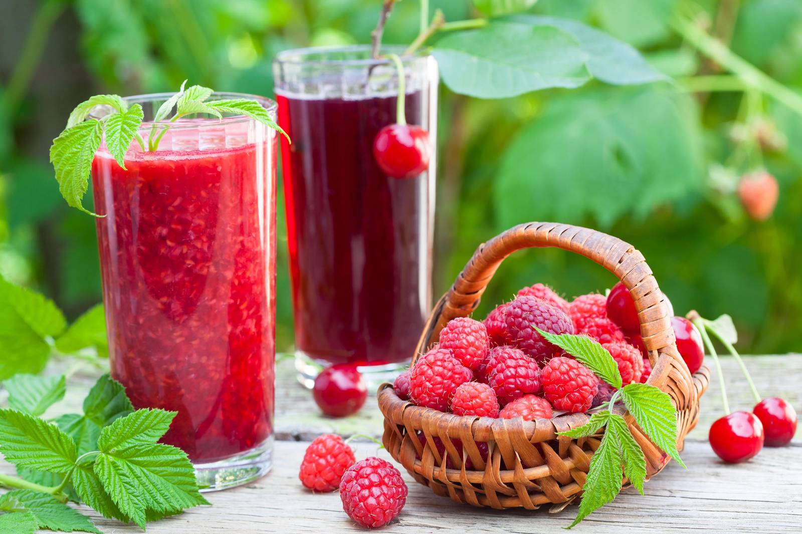Fresh Berry Drinks & Basket Wall Art