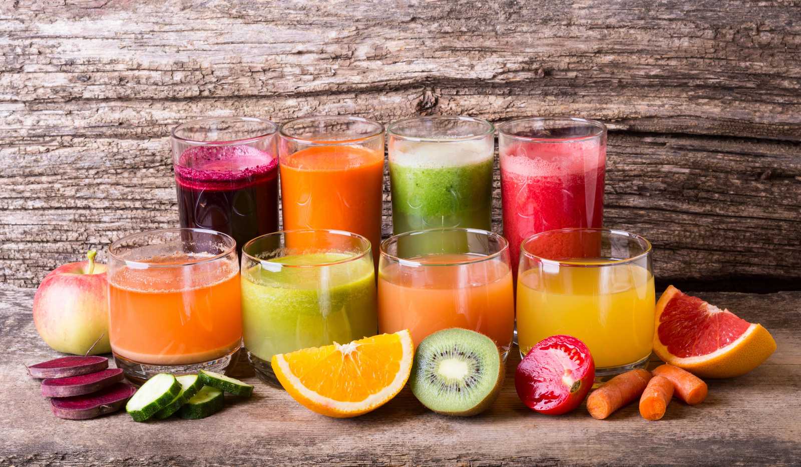 Vibrant Juices & Fruits Kitchen Wall Art
