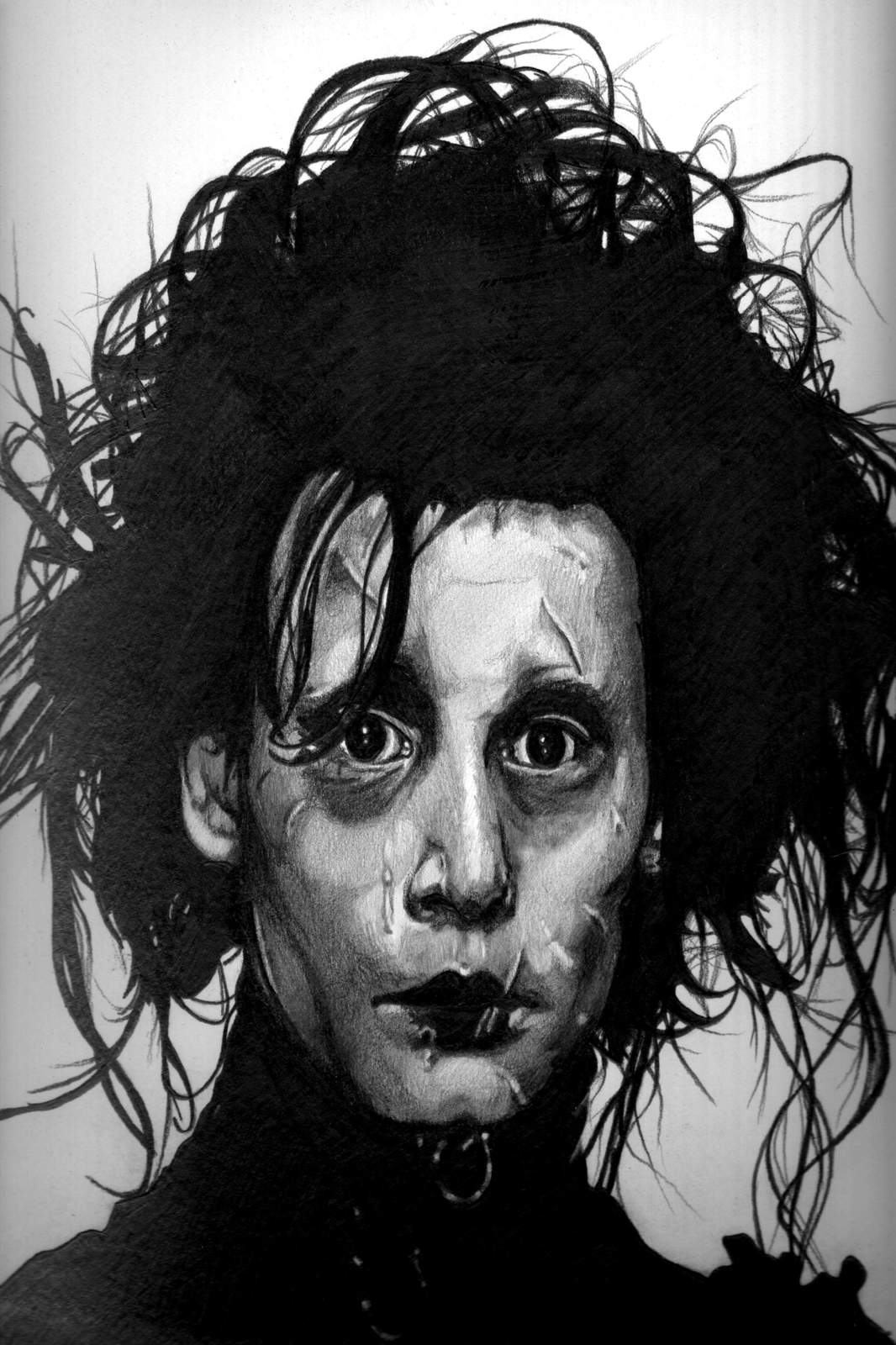 Haunting Portrait of Edward Scissorhands Wall Art
