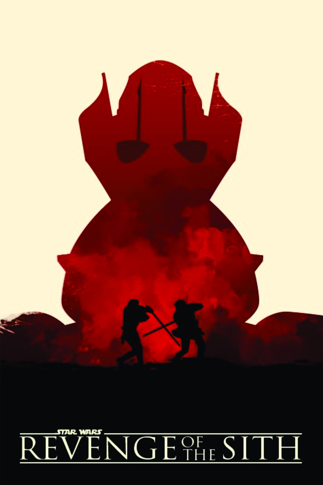 Star Wars Revenge of the Sith Silhouette Wall Art